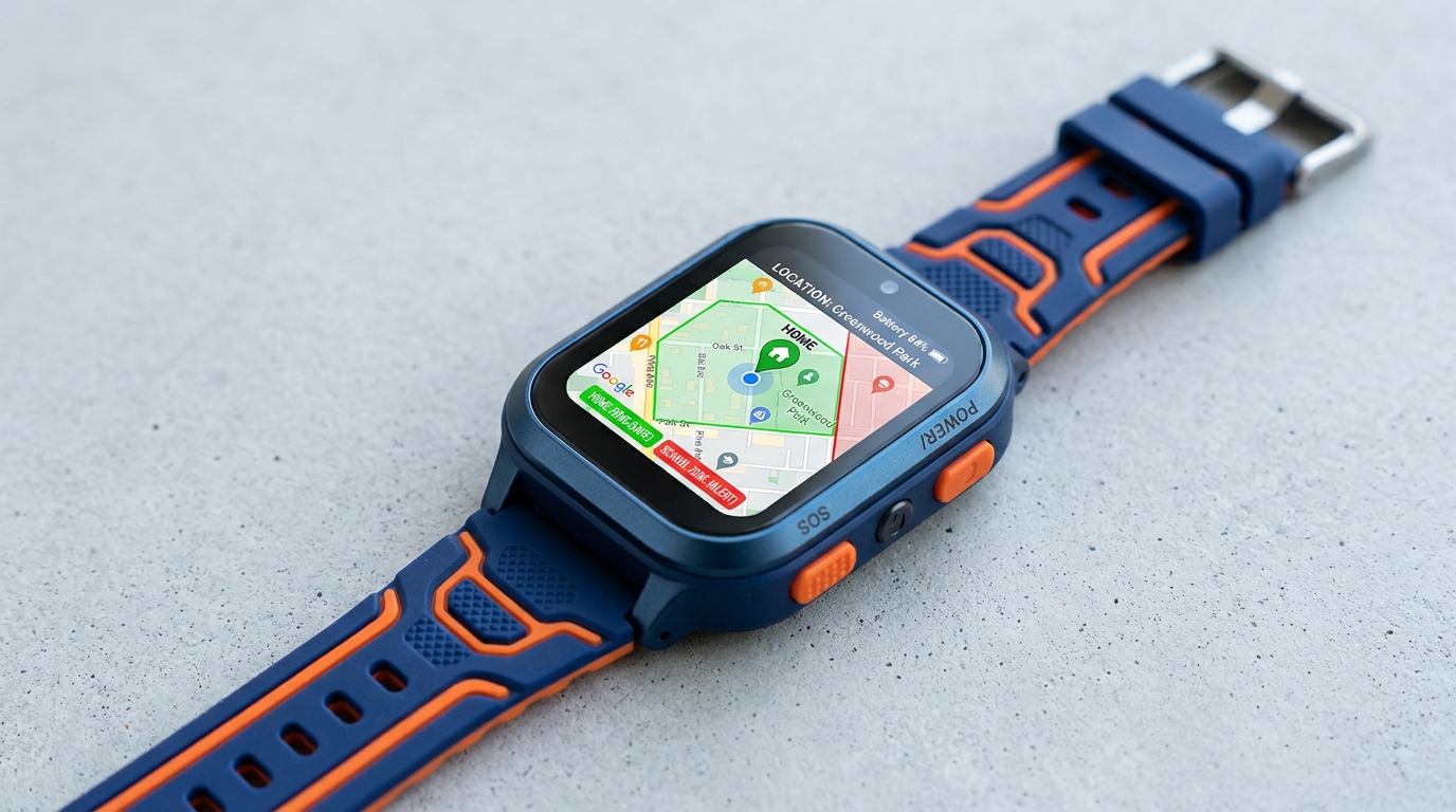 Comparatif entre un smartphone avec r&eacute;seaux sociaux et une montre GPS enfant Yonis Shop pour la s&eacute;curit&eacute; scolaire.