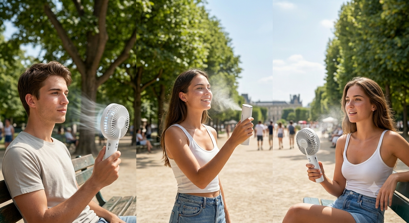 Survivre &agrave; la canicule avec style : ventilateur, brumisateur ou combo 2-en-1