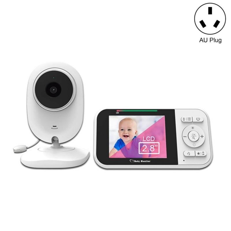 Babyphone Camera Sécurité Bébé Avec Écran LCD 2.8 Pouces Vision Nocturne Et Détection Température - Couleur Noir