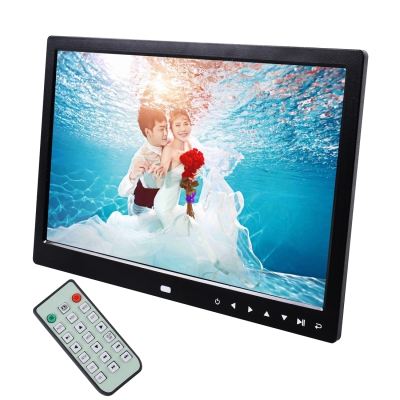 Cadre Photo Num&eacute;rique LED 13 Pouces HD 16 :9 Port USB Carte SD MP3 MP4